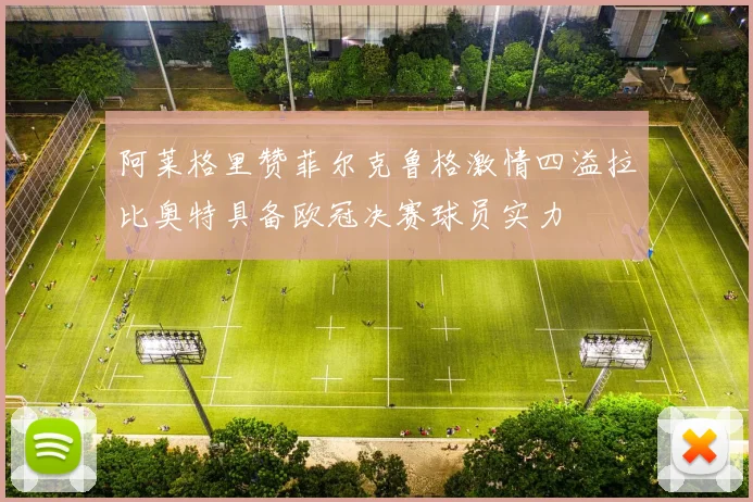 阿莱格里赞菲尔克鲁格激情四溢拉比奥特具备欧冠决赛球员实力