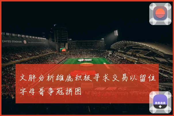 文胖分析雄鹿积极寻求交易以留住字母哥争冠拼图